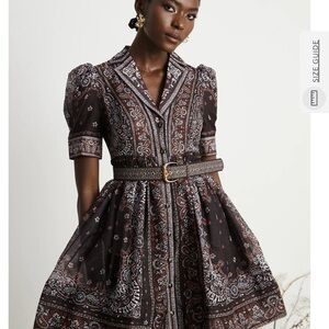 Elegant Paisley Print Dress